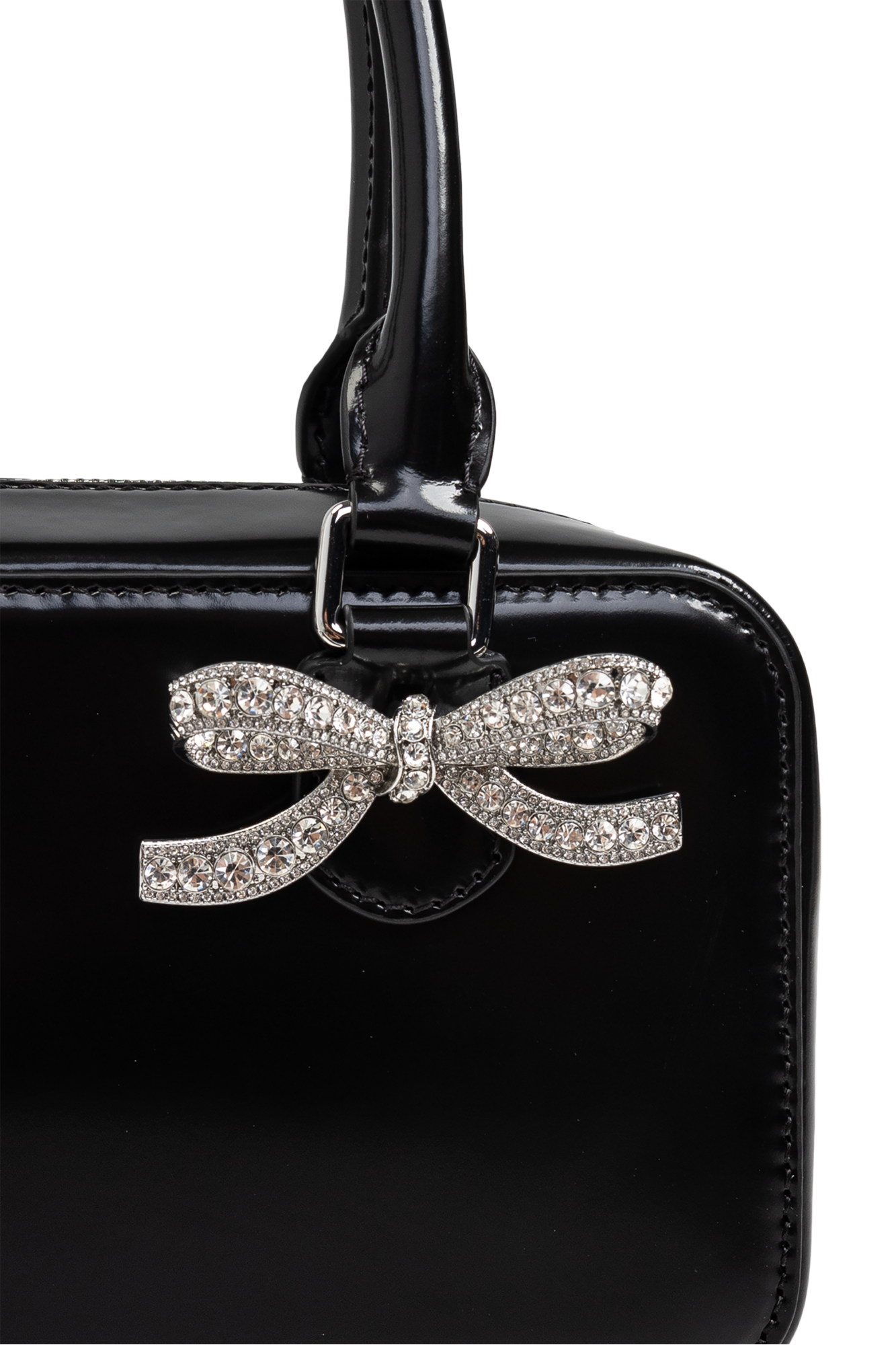 【送料&関税込】self-portrait Handbag Black Leather Mini Tote Bag – self-portrait